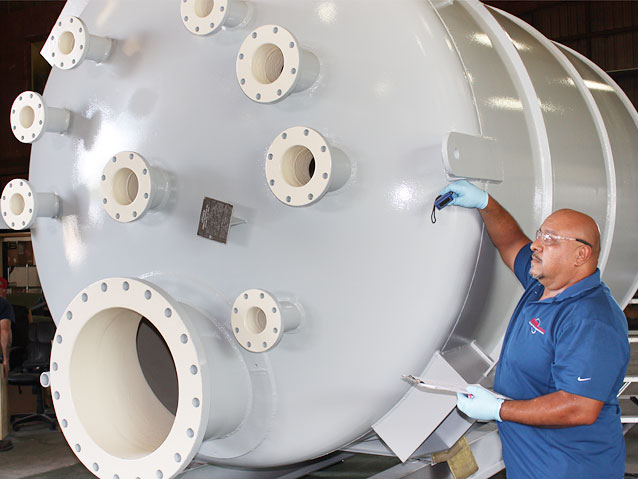 Pressure Vessel Coatings Applied to Client Specification 1 internally coated