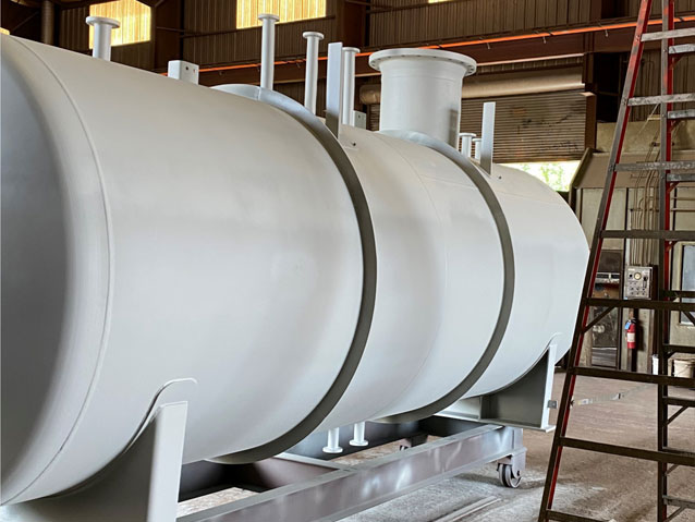 Pressure Vessel Coatings Applied to Client Specification 4 internally coated2