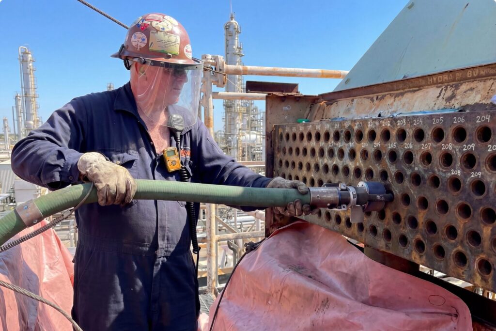 Fin Fan Air Audit Onsite Grit Blasting